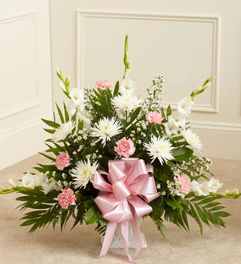 Heartfelt Tribute Floor Basket Arrangement