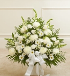 Heartfelt Tribute Floor Basket Arrangement - White Heartfelt Tribute Floor Basket Arrangement - White