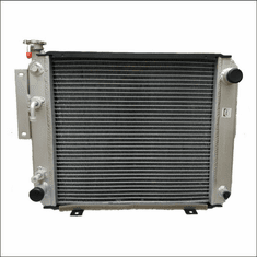 90016AA Aluminum Forklift Radiator for Hyster H25-35XM, S25-35XM, S40XMS, S60E, 2.0L, 3.9L, 4.1L GAS, Diesel or LPG, 1994-2005, 18X17X2