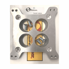 Offenhauser 5282A Carburetor Adapter, Tapered Ports, Small Square Bolt Pattern 4-Barrel Base to Late Square-Bore Carb