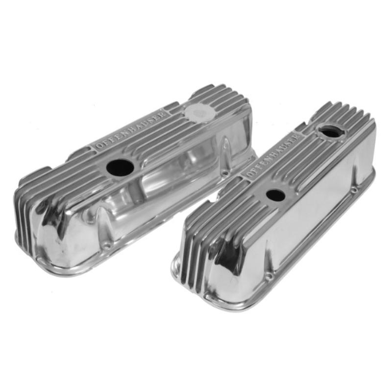 Offenhauser 5881 Polished Finned Valve Covers Buick Jeep V6 225
