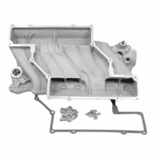 Offenhauser 5893 Low Profile Dual Ram Intake Manifold Bases, SBC Chevy Cross Ram 327-350