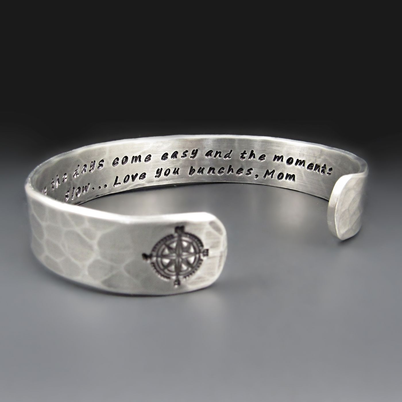1/2 inch Personalized Silver Cuff Bracelet
