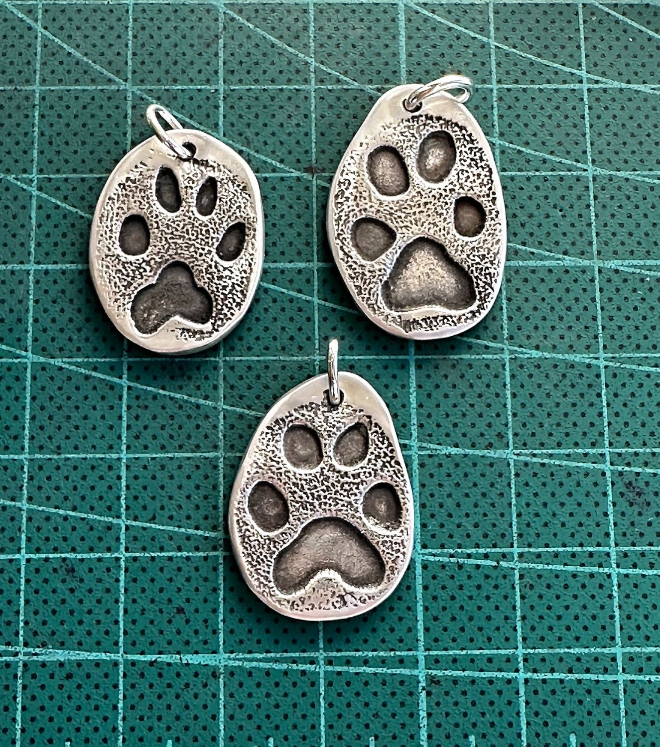 Sterling Silver Small Animal Paw Print Charm Or Pendant – 925 Silver, No Stone