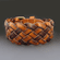Brown & Tan Braided Leather Cuff