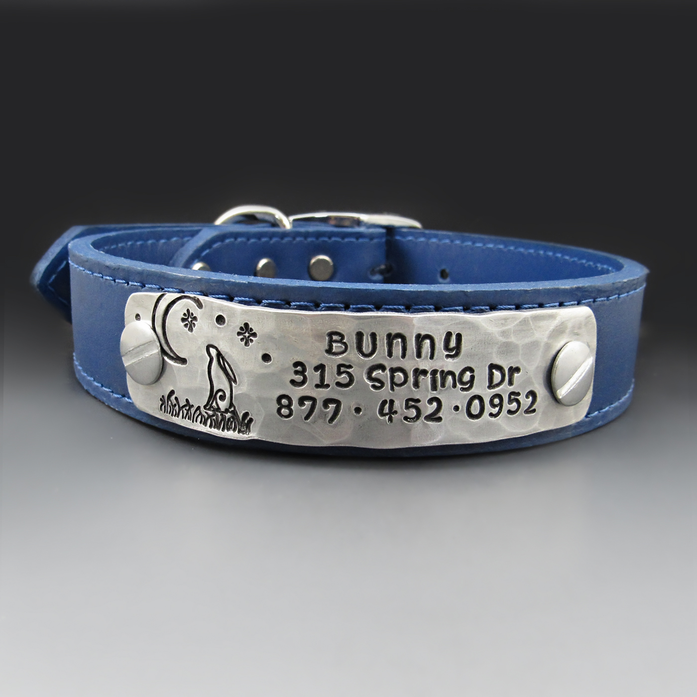 Leather Bunny Dog Collar