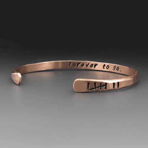 Custom Copper Tally Cuff | 7 year Anniversary Gift