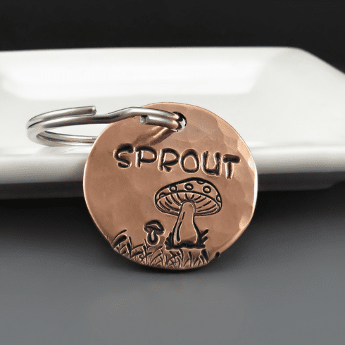 Custom Magic Mushroom Dog Tag