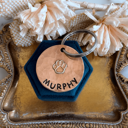 Custom Paw Print Pet ID Tag
