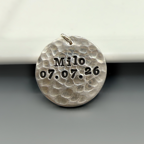 Custom Sterling Silver / Pewter Charm | 7/8" Round