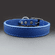 Denim Blue Leather Dog Collar