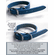 Denim Blue Leather Dog Collar