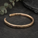 Etched Rustic Bronze / Copper Metal Cuff