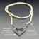 Freshwater Pearl - Heart Charm Holder Necklace | Stainless Steel