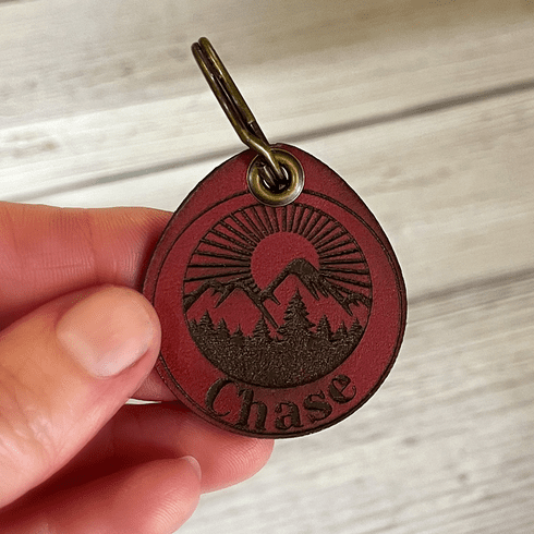 Leather Mountain Range Custom Pet ID