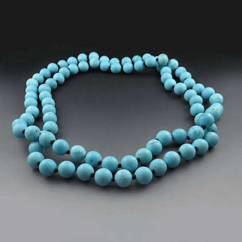 Matte Blue Turquoise Necklace | 40 inches {SOLD OUT}