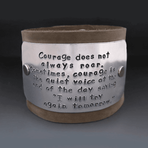 Men's 2 Inch Wide Personalized Leather Bracelet