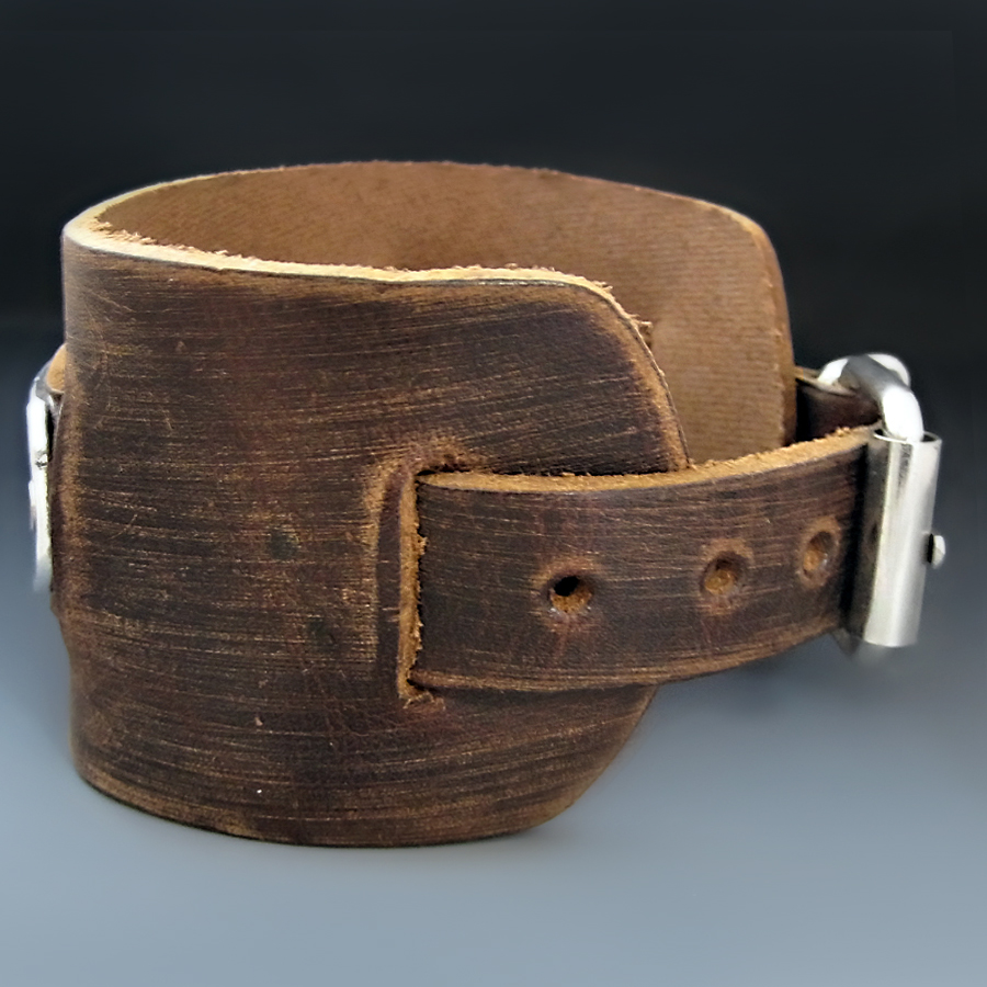 Personalized Wide Leather Cuff