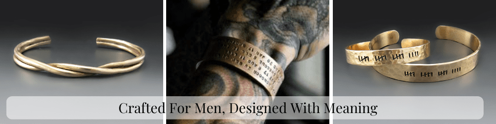 Men's Custom Copper Brass & Bronze Cuffs