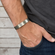 Men's Custom Silver Aluminum Cuff Bracelet | 1/2 inch wide