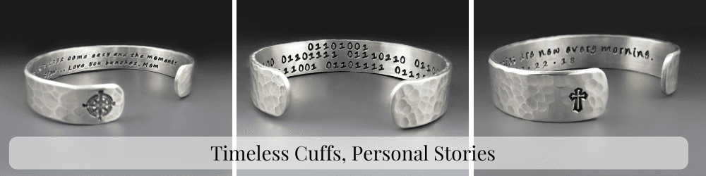 Men's Silver Aluminum Cuff Bracelets | Personalized Gifts