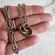 Mixed Metal Paperclip Charm Holder Necklace