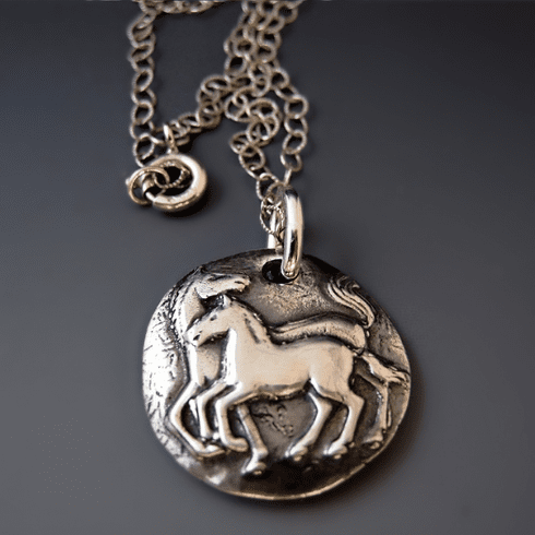 Mother and Foal Horse Necklace