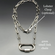 Paperclip Chain Necklace with Carabiner Clasp | Stainless Steel