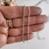 Personalized 4 Sided Vertical Bar Necklace