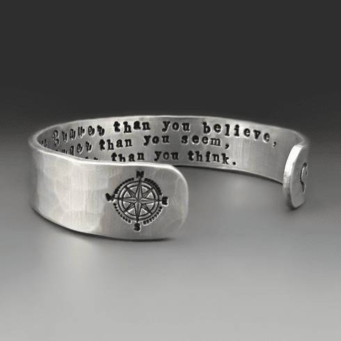 Personalized Compass Bracelet | 1/2 inch