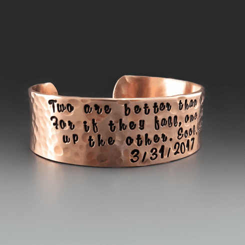 Personalized Copper Cuff Bracelet | 3/4 inch