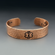 Personalized Copper Medical Alert Bracelet - Hammered Medical ID Cuff