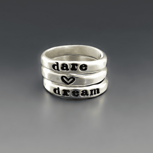 Personalized Name / Word Rings  | Set of 3