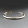 Personalized Thin Gold Brass Cuff- Style 2
