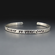 Personalized Thin Sterling Silver Cuff | 4mm