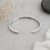 Personalized Thin Sterling Silver Cuff | 4mm