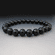 Personalzied Black Onyx and Silver Layering Bracelets