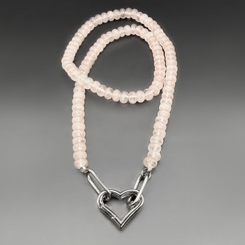 Pink Glass Beaded Charm Holder