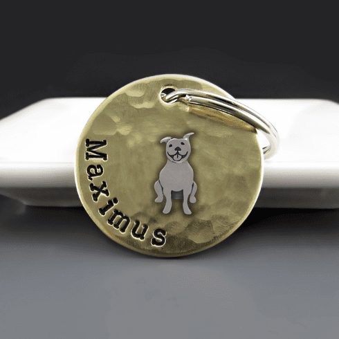Pit Bull Custom Pet ID Dog Tag