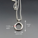 Round Sterling Silver Wedding Ring / Charm Holder Necklace