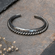 Rustic Hammered Sterling Silver Bracelet | 4 Gauge