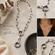 Silver Lariat Paper Clip Charm Holder Necklace | Stainless Steel