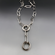 Silver Lariat Paper Clip Charm Holder Necklace | Stainless Steel