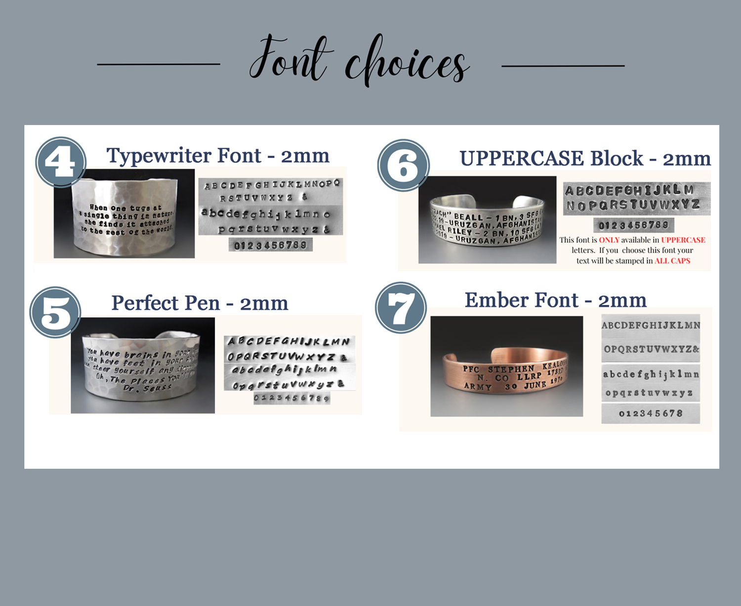 1 inch wide silver KIA bracelet