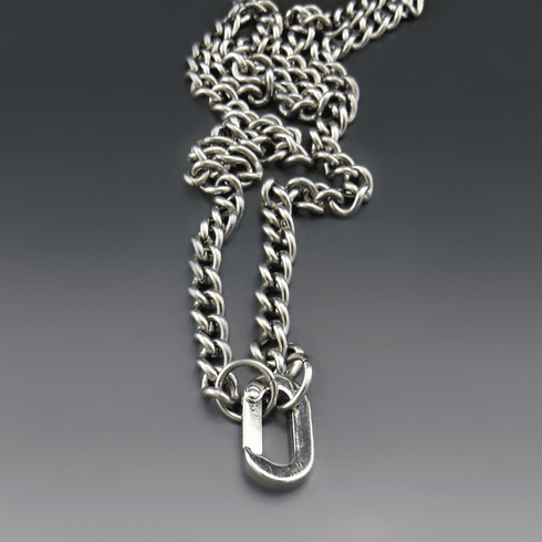 Stainless Steel Curb Necklace | Carabiner Clasp
