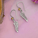 Sterling Silver Fern Leaf Earrings
