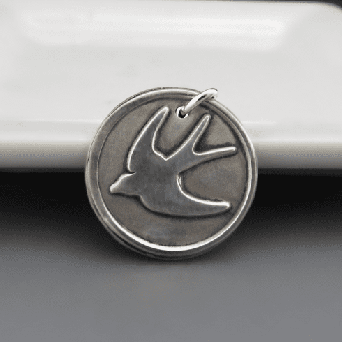 Sterling Silver Swallow Charm