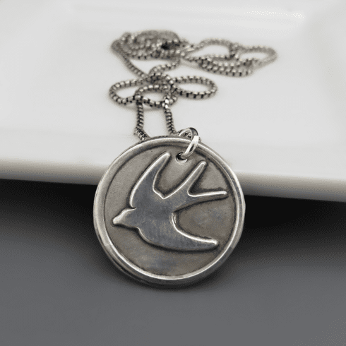 Sterling Silver Swallow Charm