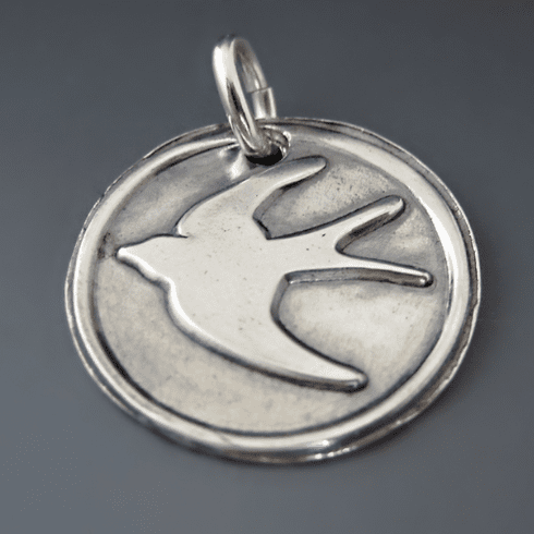 Sterling Silver Swallow Charm