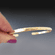 Thin Gold Brass Stacking Bracelet